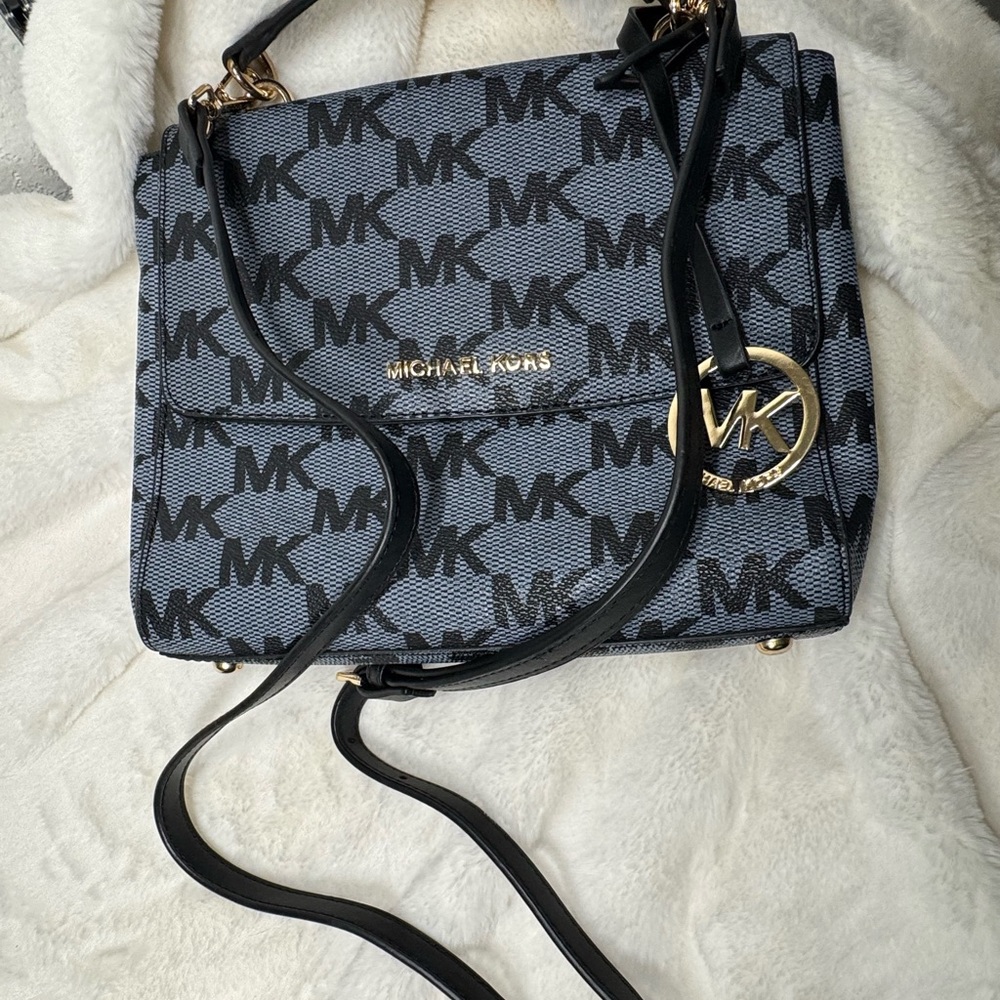 Michael Kors Black and Blue Crossbody Bag